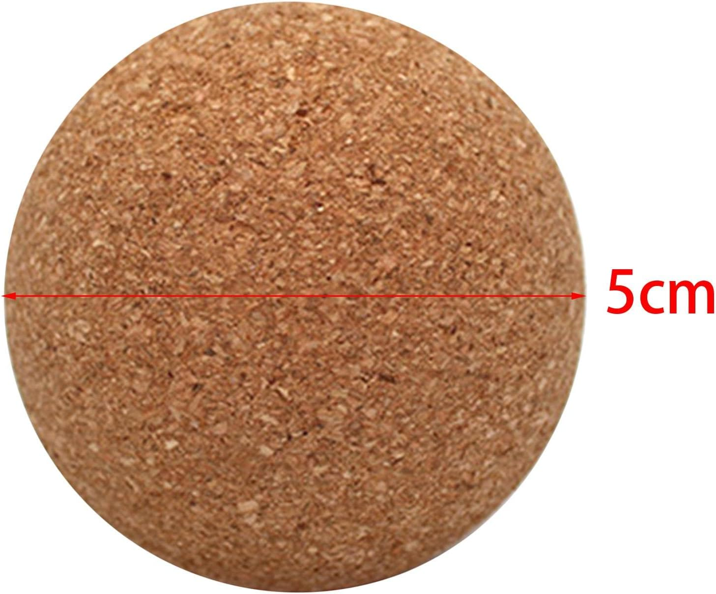 Cork Fascia Balls Roller Lightweight Accessories for Fitness Trainers Washable Manual Massage Ball for Training Sports Gym, 5Cm image number 6