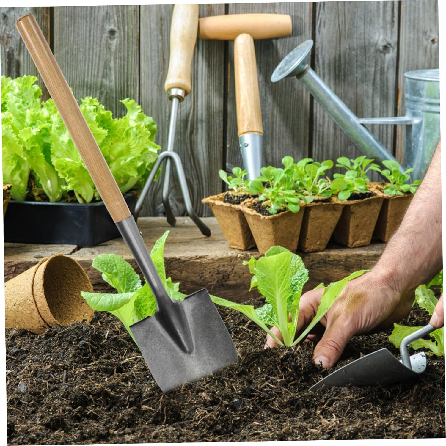 FELTECHELECTR Heavy Duty Thickened Wooden Shovel Handle Solid Wood Farm Tool Replacement Handle for Gardening and Agricultural Use Sturdy Thick Wooden Rod image number 6