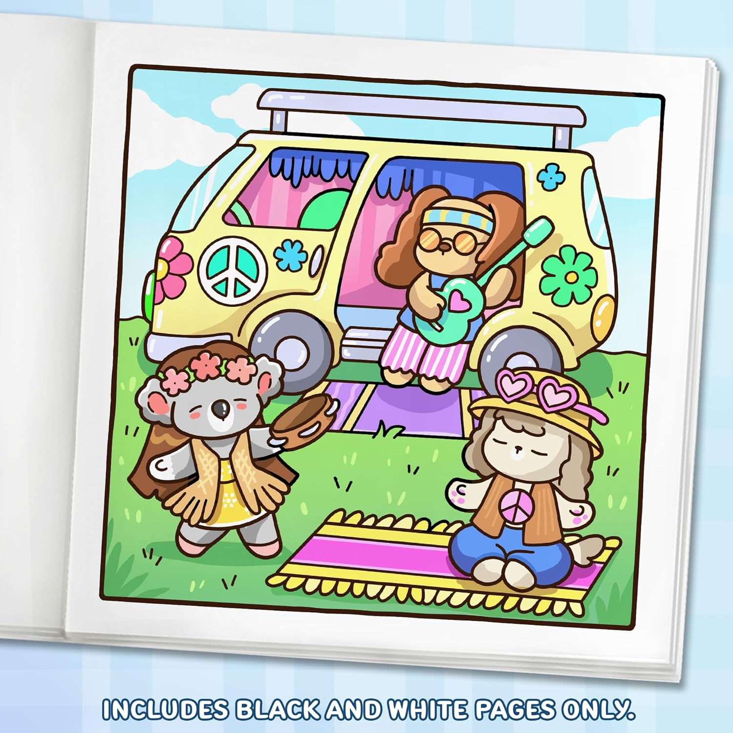 Cozy Eras: Cute Coloring Book for Adults and Teens with Adorable Characters and Nostalgic Scenes for Relaxation