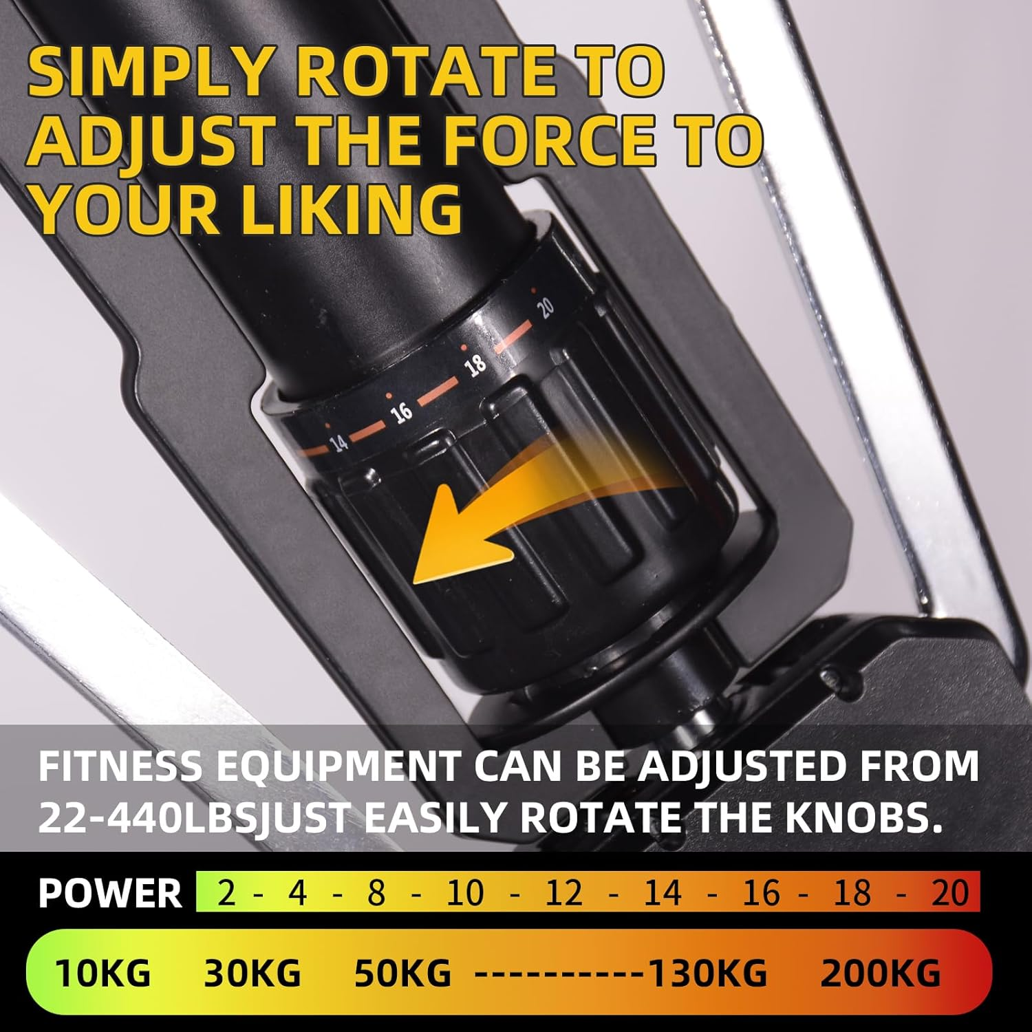 Aiiyiihii Twister Arm Exerciser 10-200KG, Hydraulic Chest Exerciser, Chest and Arm Twister, Chest Expander, Chest Muscle Trainer, Arm and Chest Exerciser, Upper Body Exercise Equipment, Power Twister image number 4