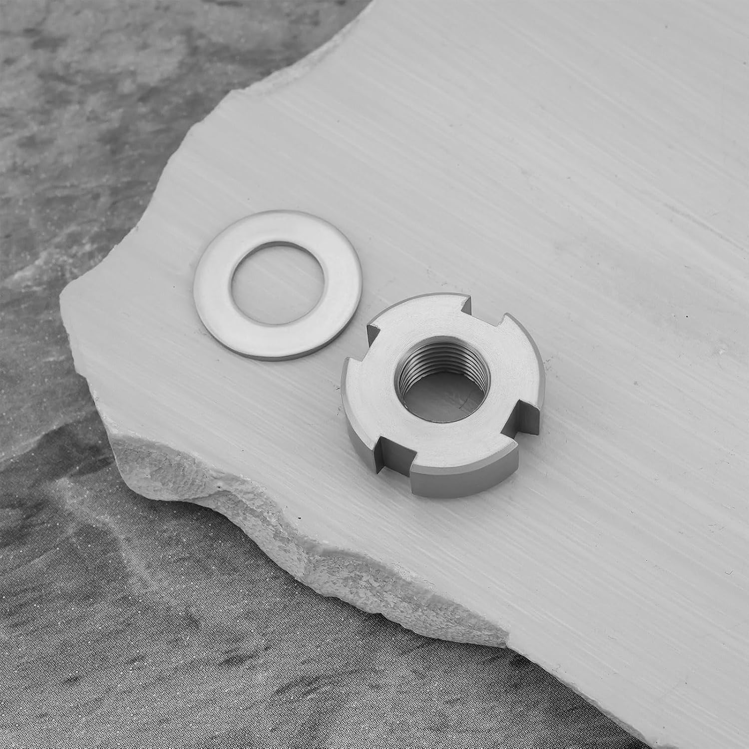 YINETTECH Bicycle Metal Swing Arm Axle Nut behind Axle Nut Spindle Nut Jackshaft Nut Compatible with Surron Light Bee Swingarm 22X10X8Mm (Sliver) image number 4