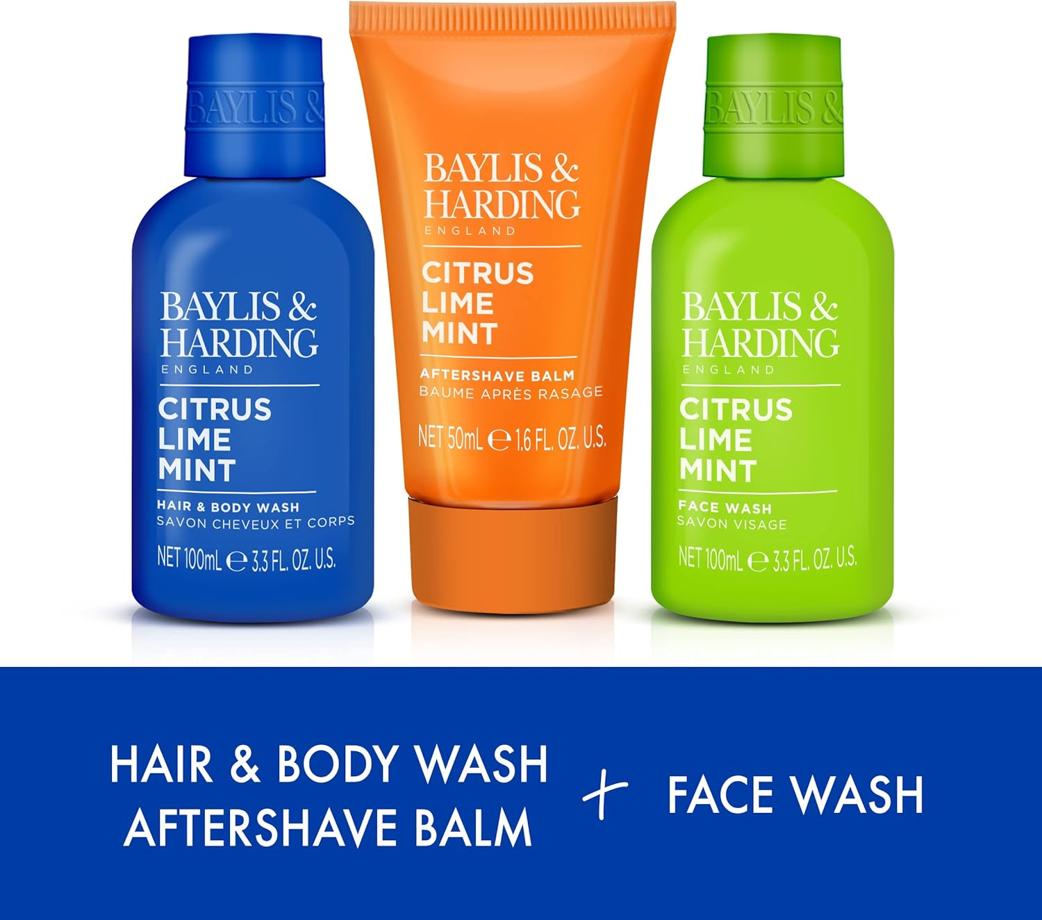 Baylis & Harding Citrus, Lime & Mint Men'S Refreshing Essentials Trio Gift Set - Vegan Friendly (Pack of 1) - Essentials Trio Gift Set image number 4