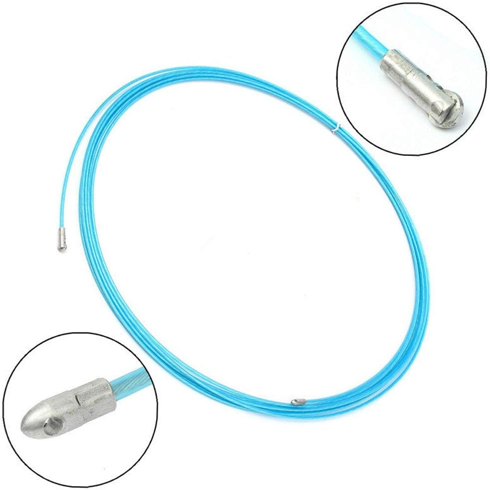 5M Fish Tape Wire Puller, Electrical Wire Threader Cable Lead Puller Pulling for Wiring Installation of Telecommunications Floor Ducts (Blue) image number 5