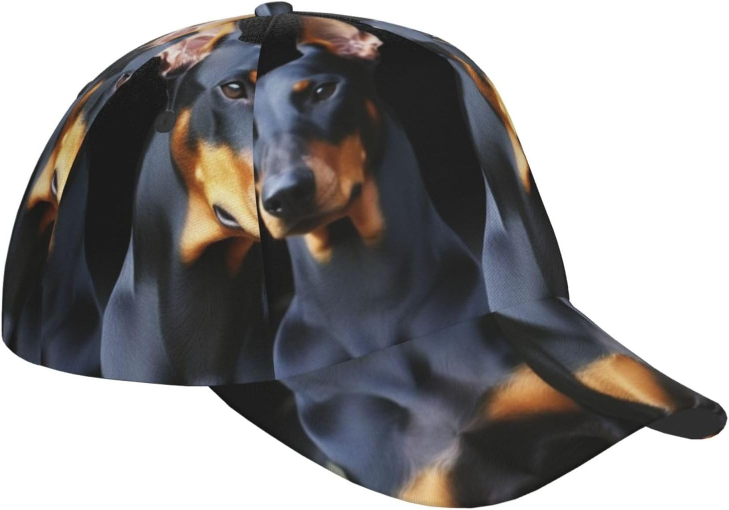 Doberman Baseball Cap for Women Men Classic Adjustable Summer Sun Hat Sports Stylish Trucker Hat Golf Cap Dad Hats for Running Workout Black, Black image number 6