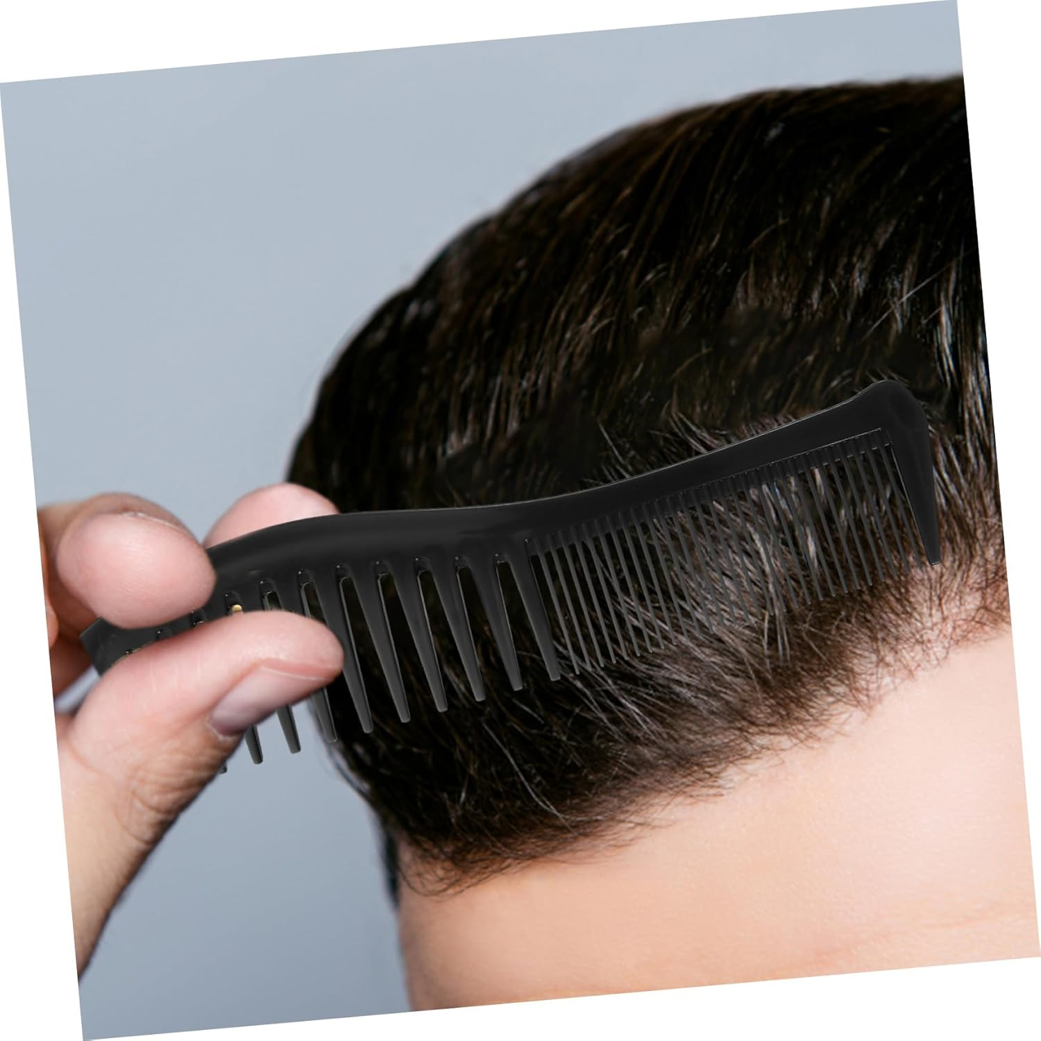 HAMPPLIES 4Pcs Wide Tooth Plastic Combs Hairdressing Tool Set for Men and Women Professional Detangling Styling Combs for Barber Salon and Family Use image number 4