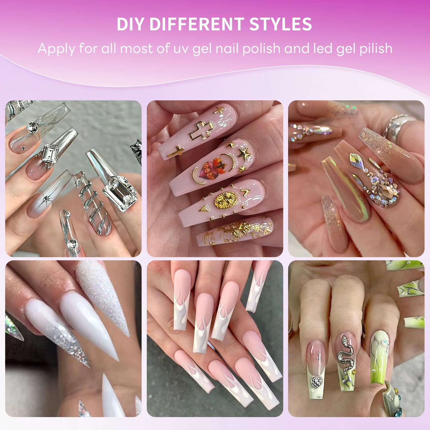 320W UV LED Nail Lamp, Professional UV Nail Dryer Light with 84Pcs LED Beads, Fast Gel Curing 4 Timer Setting Auto Sensor, Portable Handle Gel Polish for Salon and Home Nail Art Tools image number 6