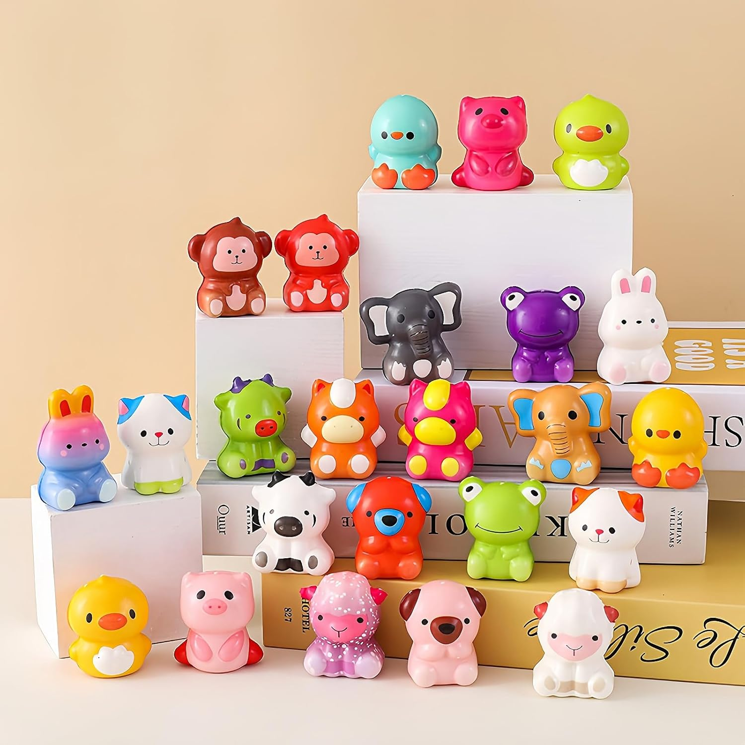 24 Pcs Slow Rising Squishy Animals Fidget Toys, Small Soft Squishies Toy Bulk for Kids Party Favors, Birthday Party Gift, Goodie Bags Stuffer, Party Bag Fillers, Classroom Prizes for Boys Girls image number 2
