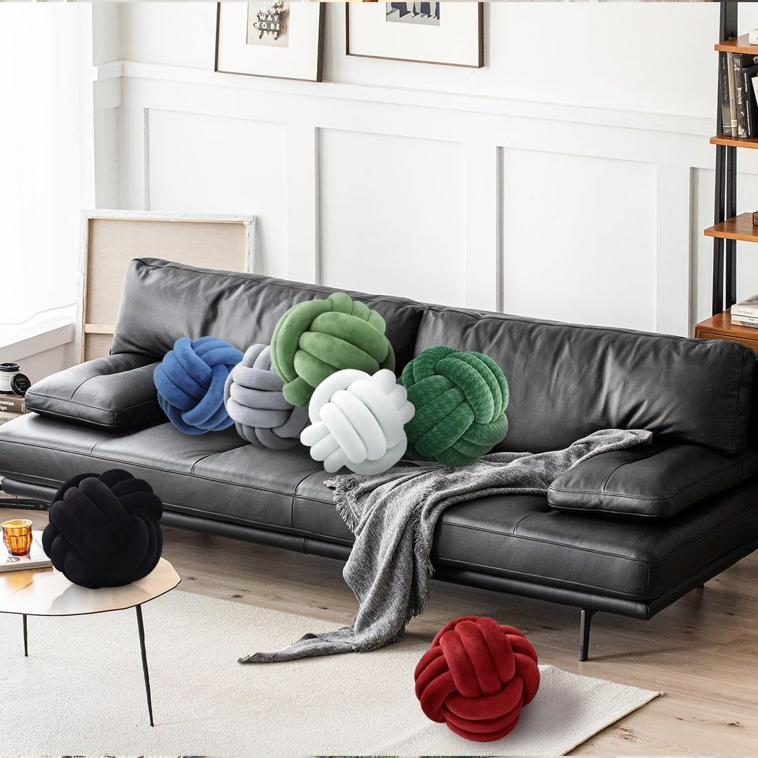 Knot Pillow Ball-Shaped Decorative Throw Pillows,Pink 27Cm Cute Couch Cushion Knotted Plush Pillow Suitable for Living Room Decoration Handmade Braided Throw Pillows