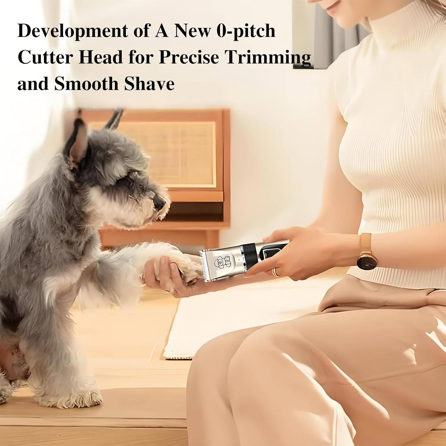 Dog Clippers Grooming Kit,Pet Shaver Cordless with Low Noise Rechargeable,Professional Detachable Blades Pet Clippers image number 5