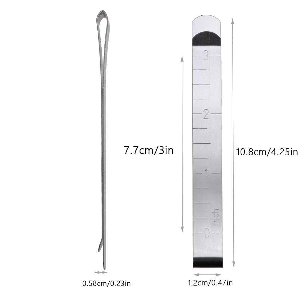 LYSAIMG 10 Pcs Sewing Clip,Stainless Steel Hem Clips with Scale,Marker Clips for Sewing Projects Quilting Accessories image number 3