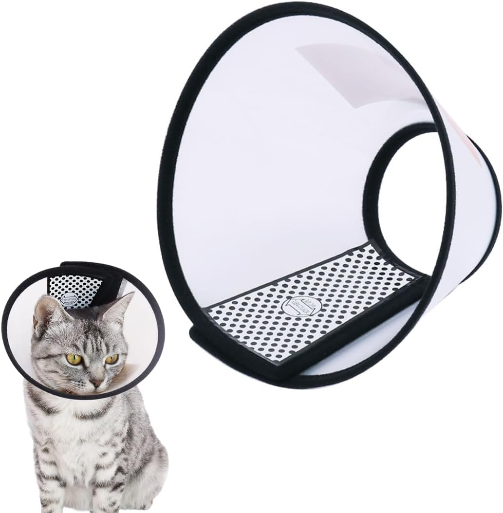 VAEIORP 1 Collar for Pets Plastic Elizabethan Plastic Elizabethan Collar Soft Cat Protective Collar Lightweight Elizabethan Collar for Kittens Puppies XS 15-18 Cm image number 1
