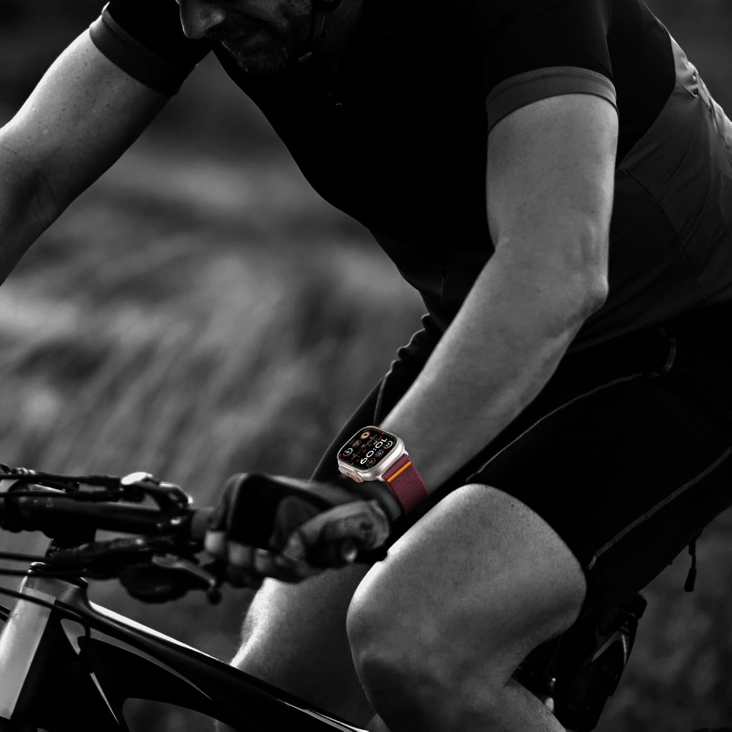 Stretchy for Apple Watch Band Ultra/2 49Mm 46Mm 45Mm 44Mm 42Mm Men/Women,Parachute Buckle Elastic Nylon Solo Loop Sport Strap Wristband for Apple Watch Series 10 9 8 7 6 5 4 3 SE/2 image number 4