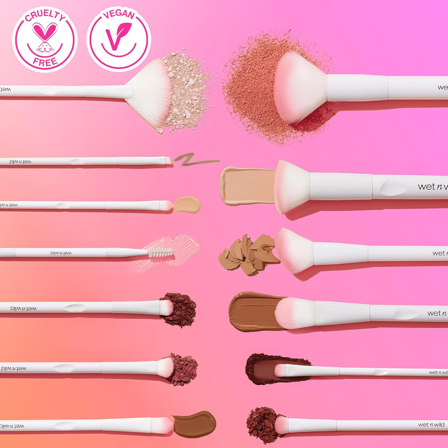 Wet N Wild Fan Brush, Blending Brush for Highlighter, Blush, & Peel Masks, Ergonomic Handle image number 2