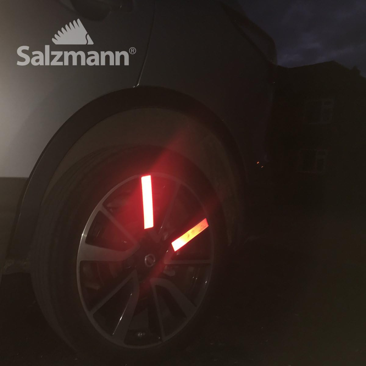 Salzmann Diamond Grade Reflective Stickers | Waterproof and Weatherproof Reflective Stickers for Cars, Motorcycles, Helmets Etc. | Made with 3M Scotchlite | 4 Stickers per Pack image number 4