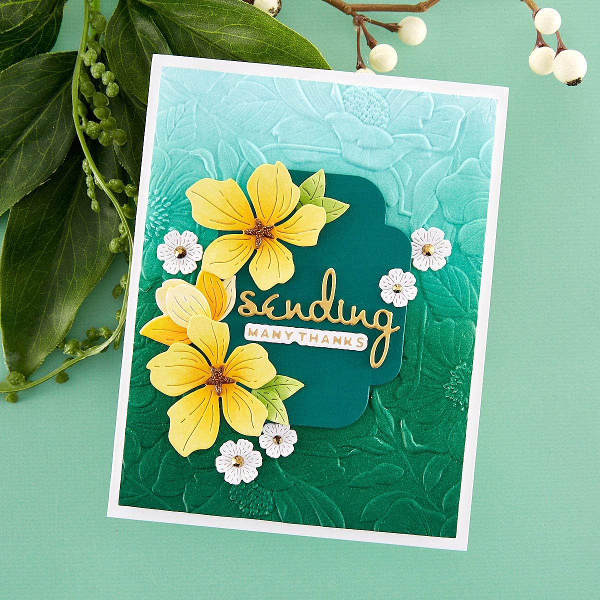 Spellbinders Floral 3D Embossing Folder from the Four Petal Collection, Paper, ONE image number 1