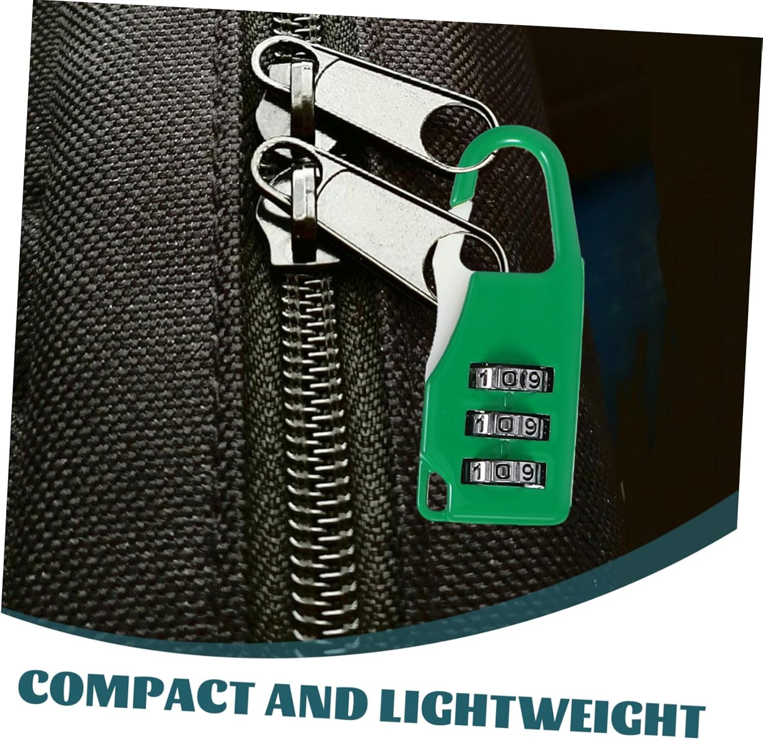 QUMIIRITY 6Pcs Luggage Padlocks Combination Locks 3-Digit Outdoor Password Lock for Suitcase Backpack Gym Locker Travel Security Zinc Alloy Black Silver Red Blue Green image number 6