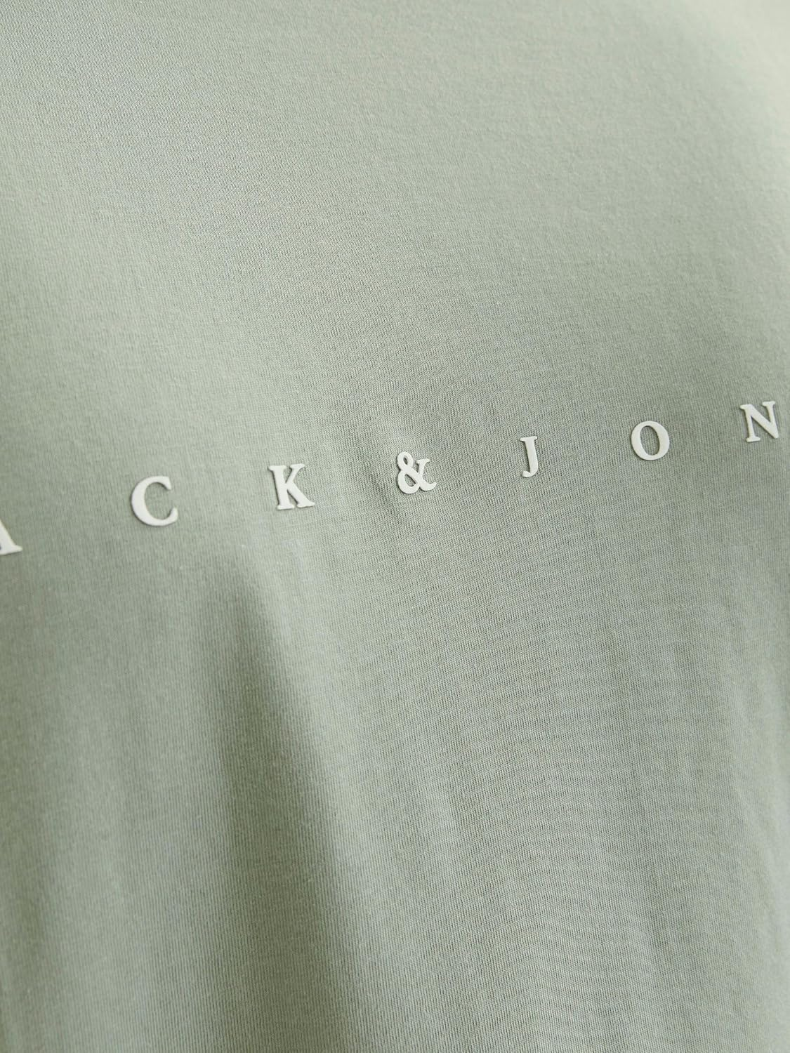 Jack & Jones Basic T-Shirt Logo Print Short Sleeve Shirt Crew Neck Short Sleeve plus Size JJESTAR, Dark Navy Blue, EU7XL US5XL image number 5