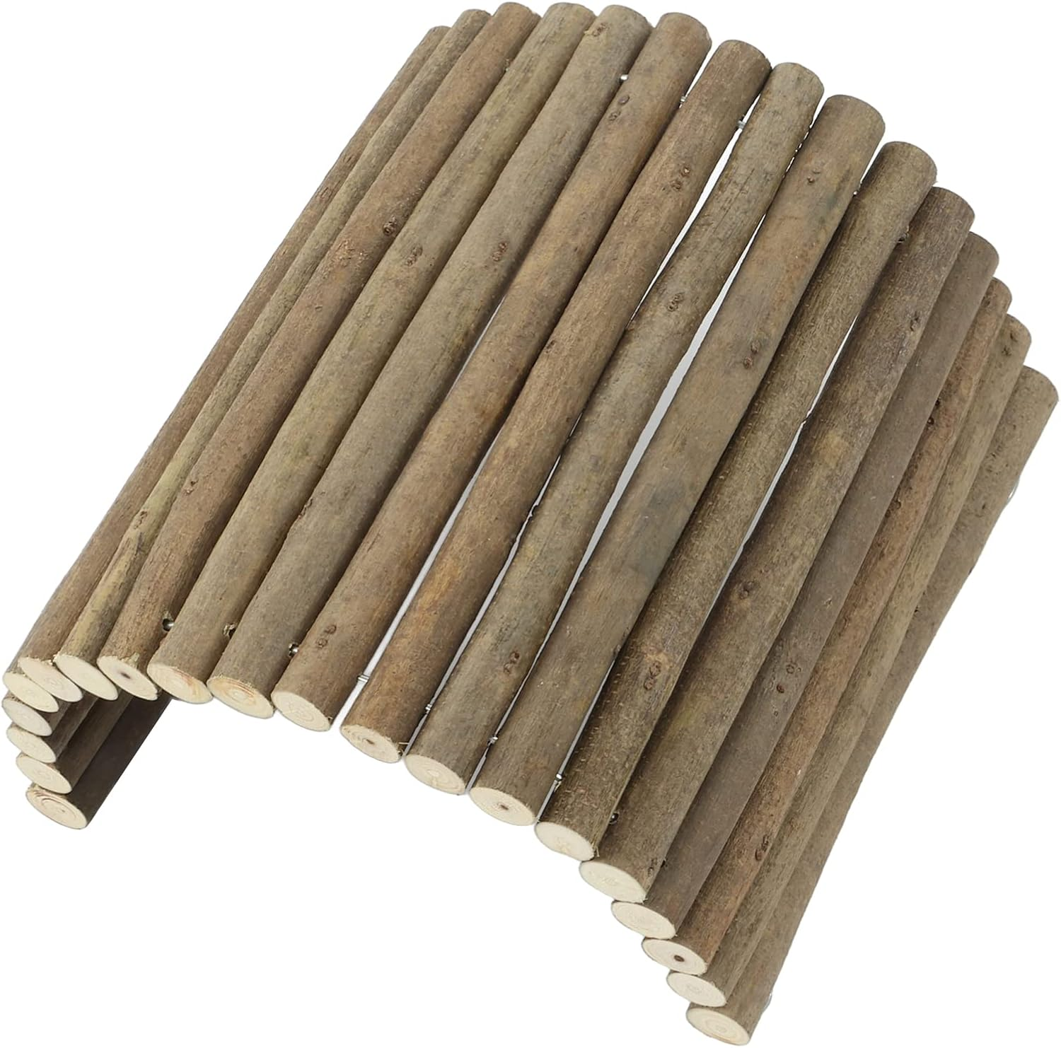 Bendable Wooden Tunnel Chew Toy for Guinea Pigs Rabbits Chinchillas Hedgehogs Small Animals 20X30Cm Natural Wood Small Pet Hideout Play Tunnel Exercise Toy image number 1