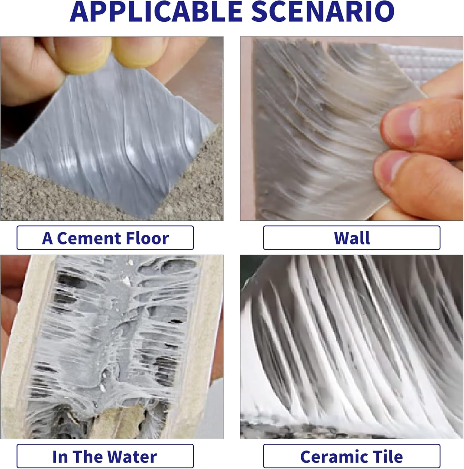 ADHES Aluminum Butyl Tape 150Mm X 5M, Butyl Sealant Super Waterproof Tape for Roof Patching, Boat and Pipe Sealing, Skylight Window Repairing image number 6