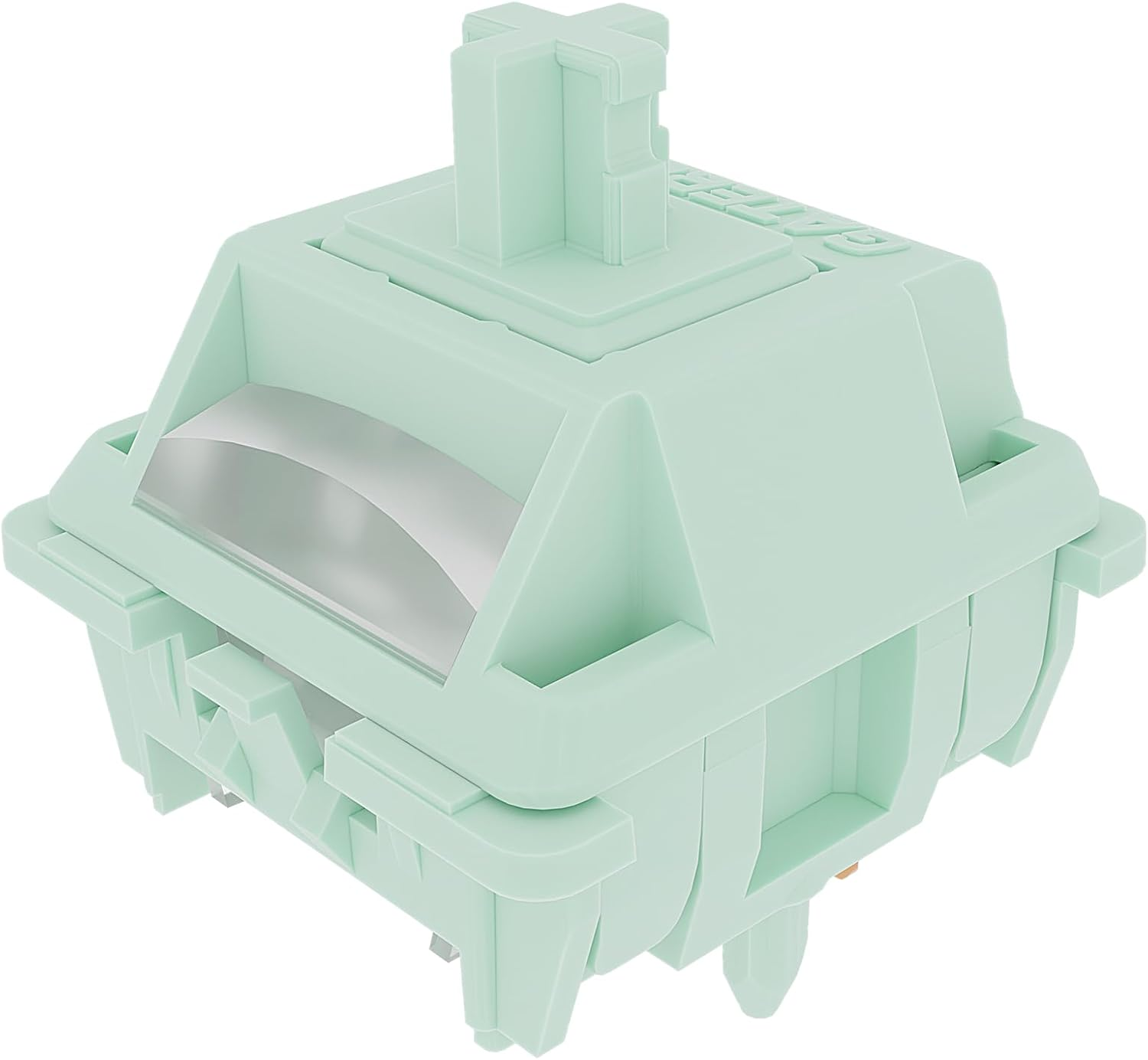 Gateron Mint Switches,22Mm Double Segment Spring 55Gf Pre-Lubed 5 Pin Linear Keyboard Switches Compatible MX Mechanical Gaming Keyboard（72Pcs）