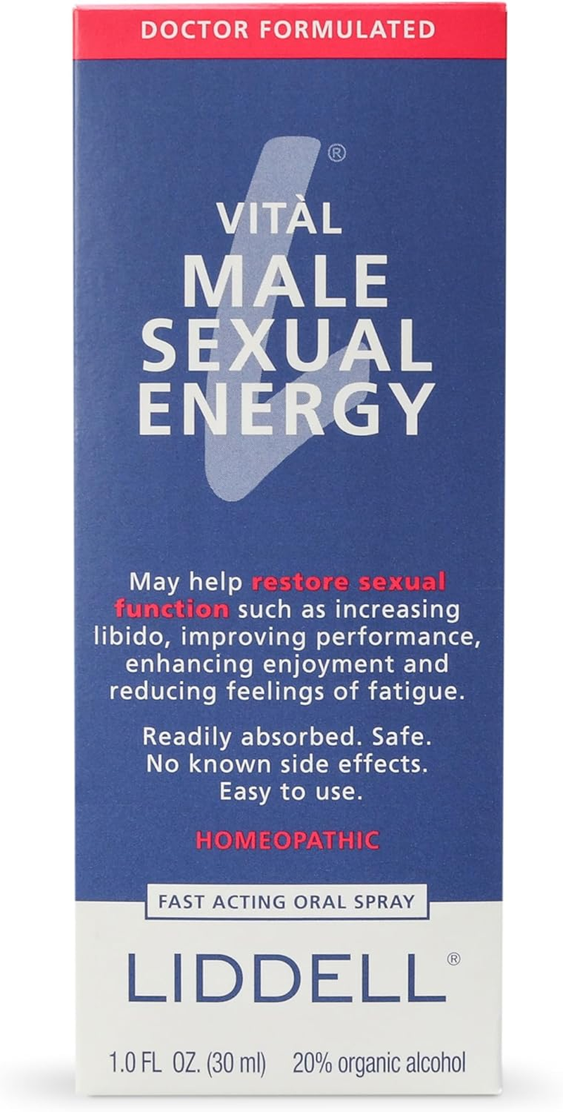 Liddell Vital Male Sexual Energy with Testosterone, 1.0 Fl Oz (30 Ml) image number 1