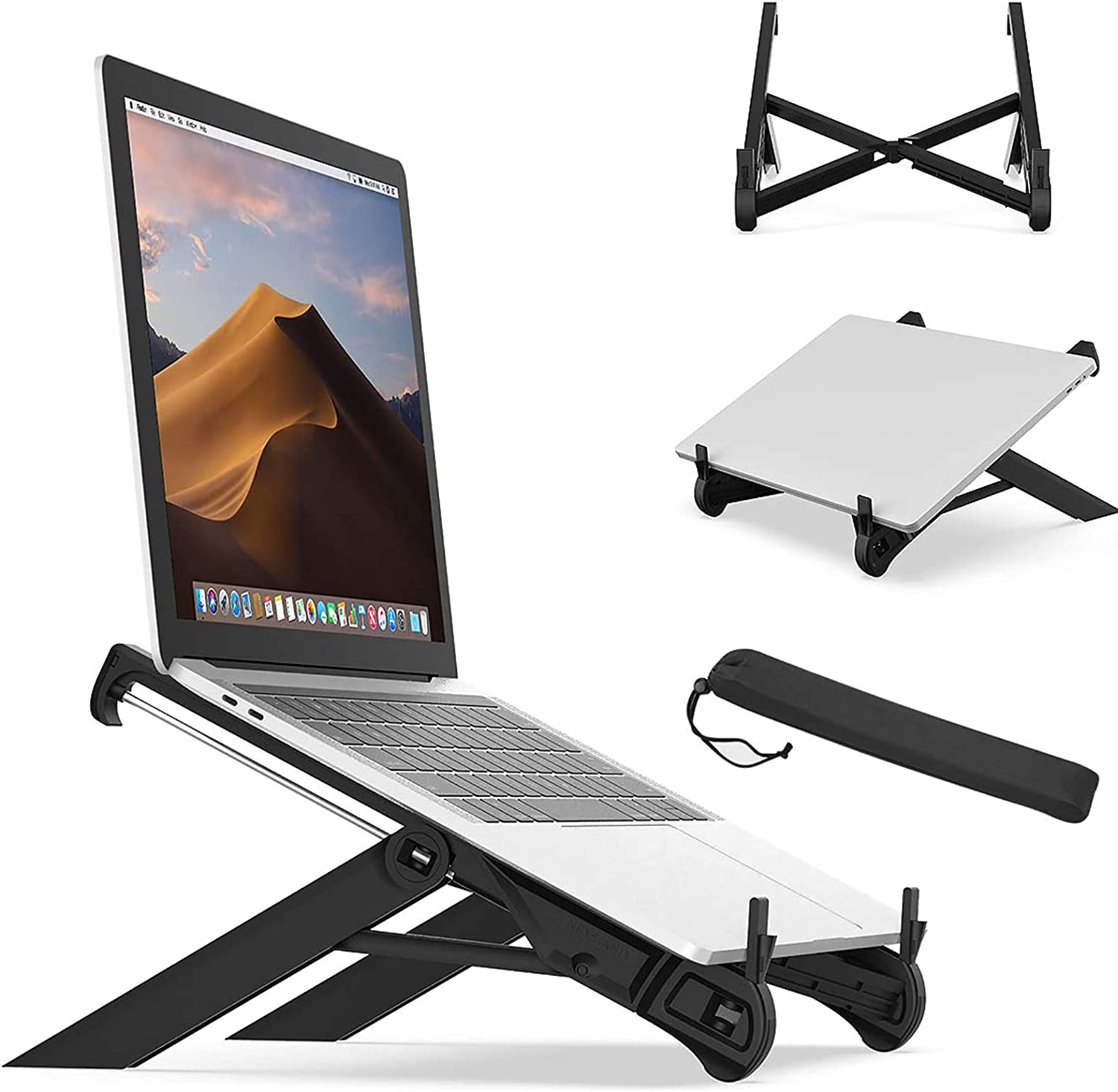 NEXSTAND K7 Lite // New Portable Laptop Stand // Foldable Desktop Notebook Holder Mount- Eye-Level Ergonomic Height Design // Laptop Riser for Notebook, Laptop, Ipad and Tablet image number 3