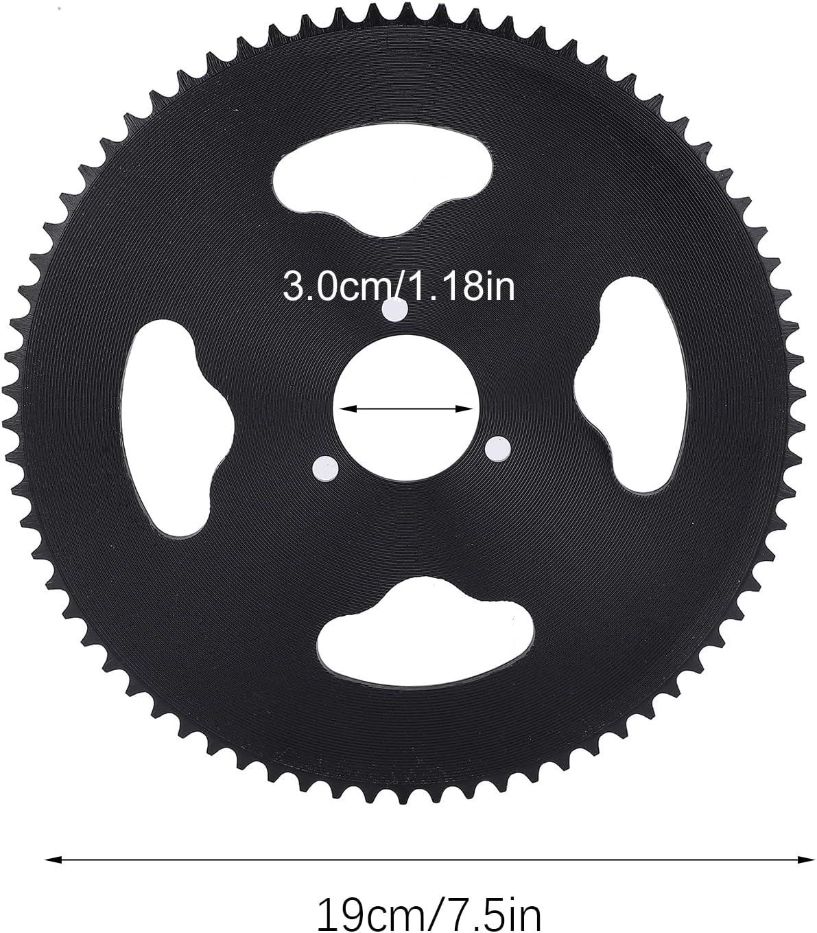 Joyzan T8F 74T 30Mm Steel Rear Sprocket Durable Motorcycle Replacement, Steel Rear Chain Sprocket Motorized Accessories OD 19Cm ID 3Cm for Four Wheel Drive All Terrain Vehicles image number 5