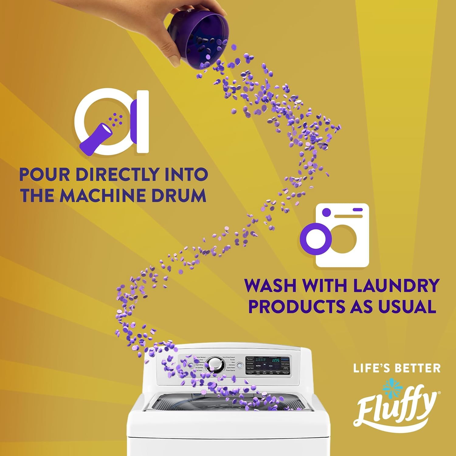 Fluffy Laundry in Wash Scent Booster Beads, 250G, Wonderland, Perfume for Your Wash, Laundry, Long Lasting Freshness, Fragrance image number 6