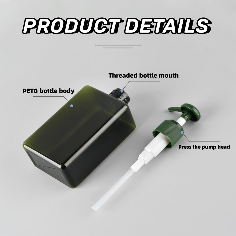 Empty Plastic Pump Bottles Dispenser,6 Pcs 100Ml Travel Pump Bottles Set,Refillable Toiletries Containers,Clear Plastic Pump Bottle Dispenser,Empty Reusable Plastic Lotion Pump Bottle image number 5