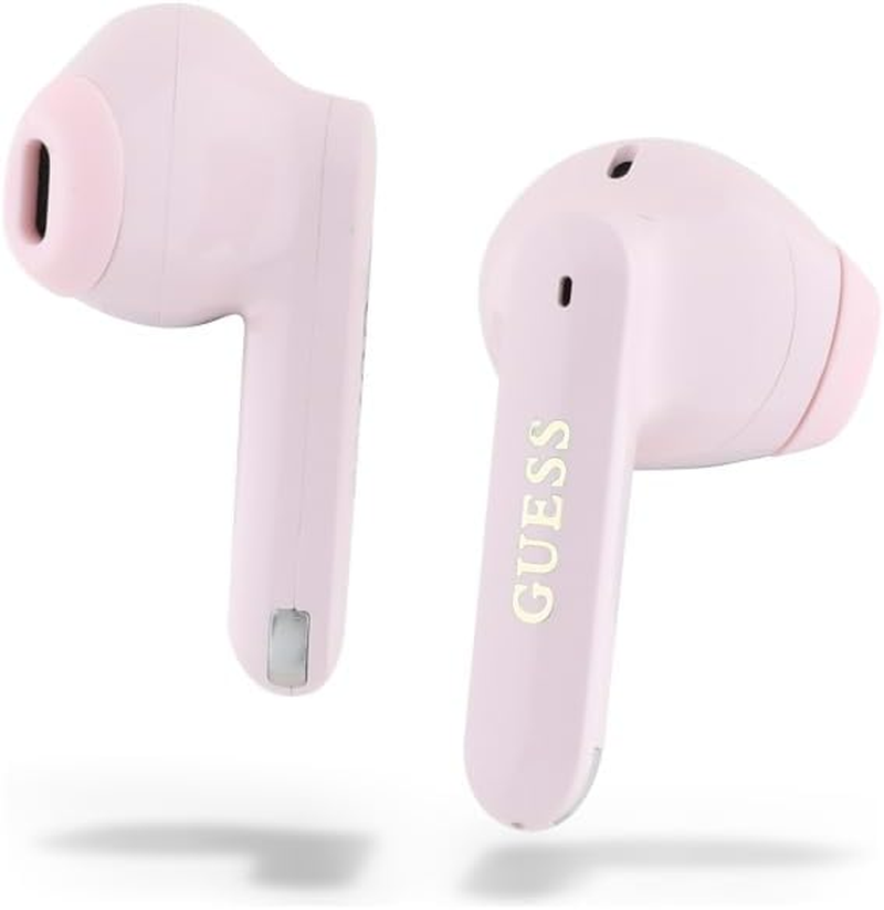 CG Mobile Guess Bluetooth Headphones TWS + Elongated Metallic Logo Print Pink