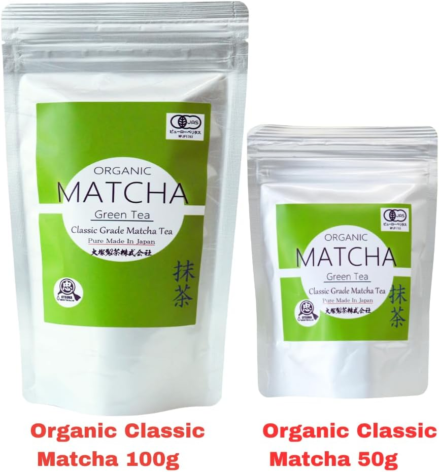 Otsuka Green Tea Co - Organic Classic Matcha Green Tea Powder - Perfect Use for Drink, Matcha Desserts, Cakes, Cookies and Drinks (100G) image number 1