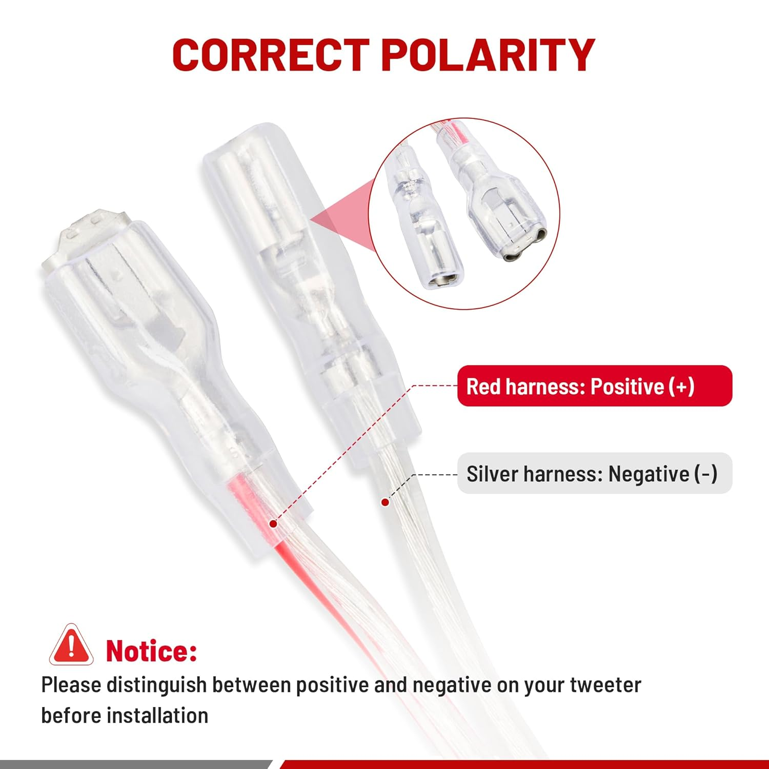 REDWOLF for Toyota Corolla,Highlander,4Runner Camry Car Front Door Pro Tweeter Audio Speaker Wiring Harness Adapter Connector 2PCS image number 1