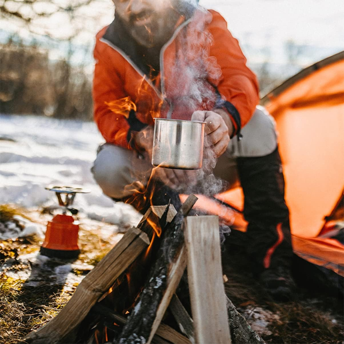 Stainless Steel Pot for Camping Folding Cookware Kit Frying Pan and Utensils for Barbecue and Picnic Cooking