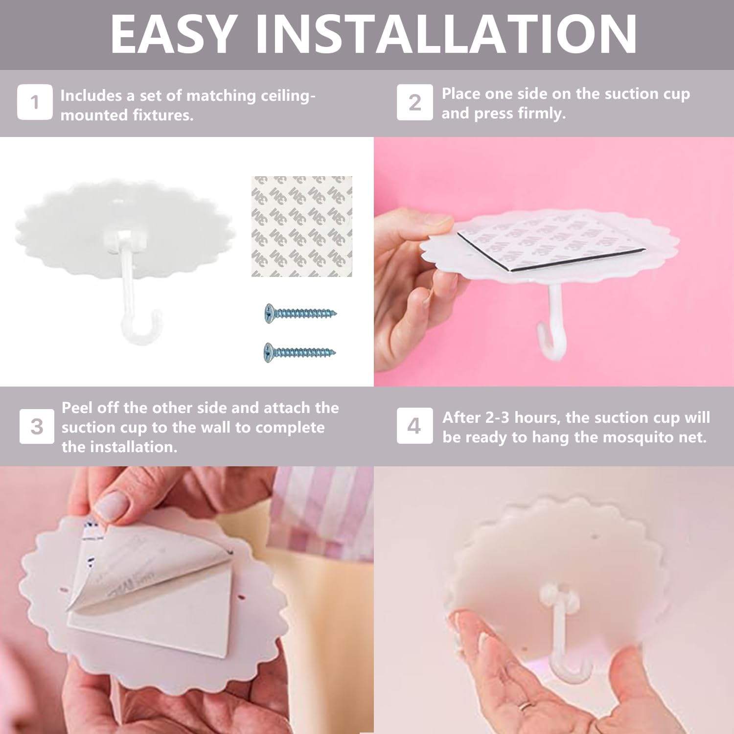 Crown Bed Canopy Mosquito Net with round Dome, Curtain Court Canopy with Stars Decor for Baby Crib, Kid Bed, Play Tent, Children Reading Nook Canopies Indoor, Hanging Bed Net Decoration (White) image number 1