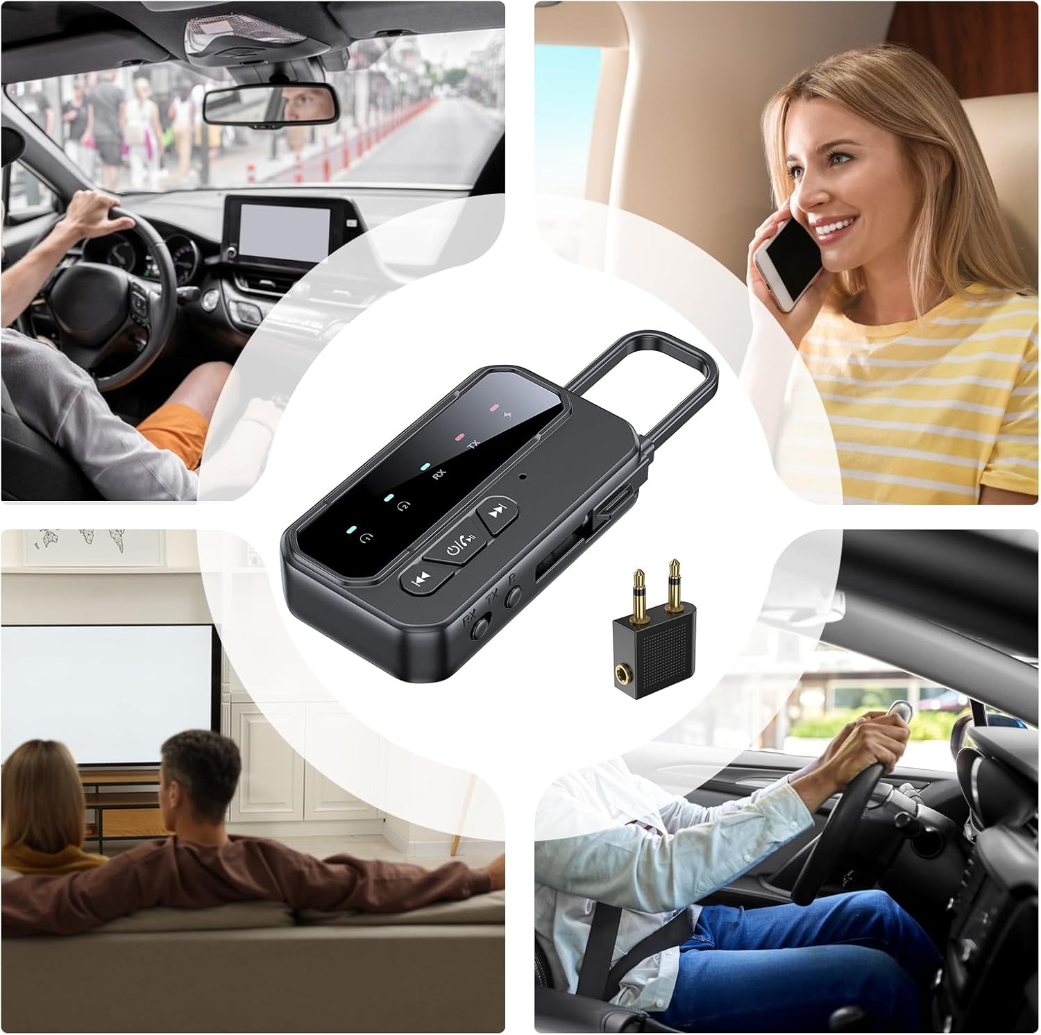 Radio Transmitter for Car - Wireless Car Audio Receiver | Automobile Internal Supplies for Commuting Mountain RV Home Trip Vehicle Riding image number 2