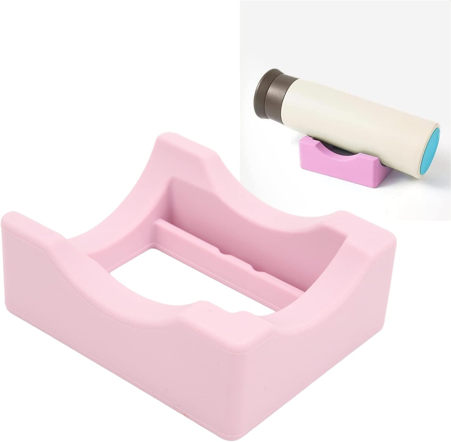 Non Slip Cup Cradle Cup Holder, Silicone Cup Cradle Cup Holder Waterproof Compact for Flexible Production (Pink) image number 4