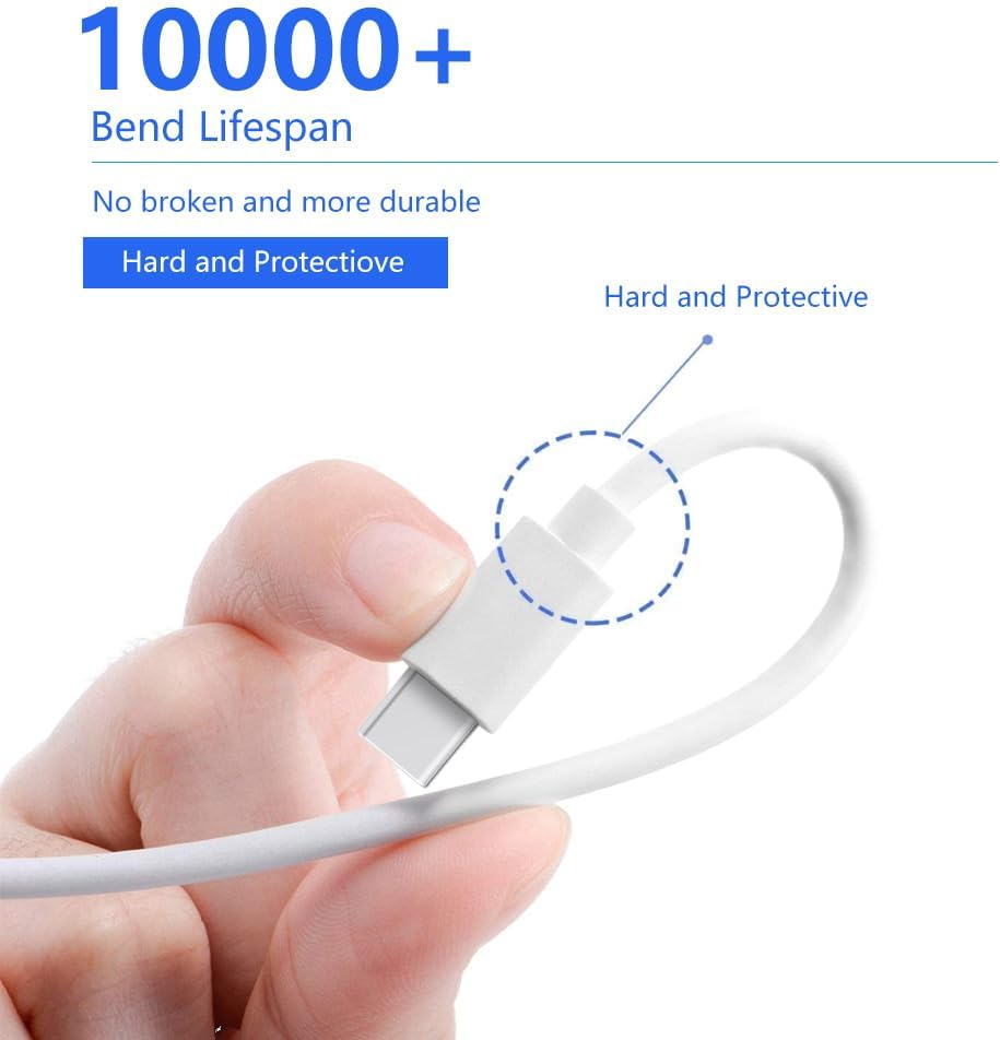 Azhizco USB to USB C Cable 1M 2Pack, USB C Cable 3A USB a to USB C Fast Charging for Iphone 16 Iphone 15, Galaxy S24 S23 S22 Ultra, Pixel, LG, Motorola Moto, Nokia, LG, Switch, Android Auto image number 2