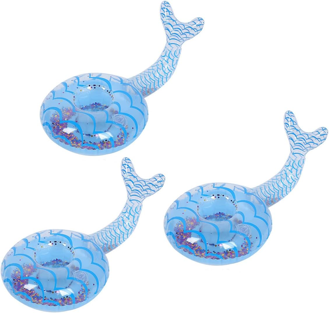 Inflatable Drink Holder, 3 Pcs Cup Pool Drink Holder Floating for Summer Pool Party image number 6