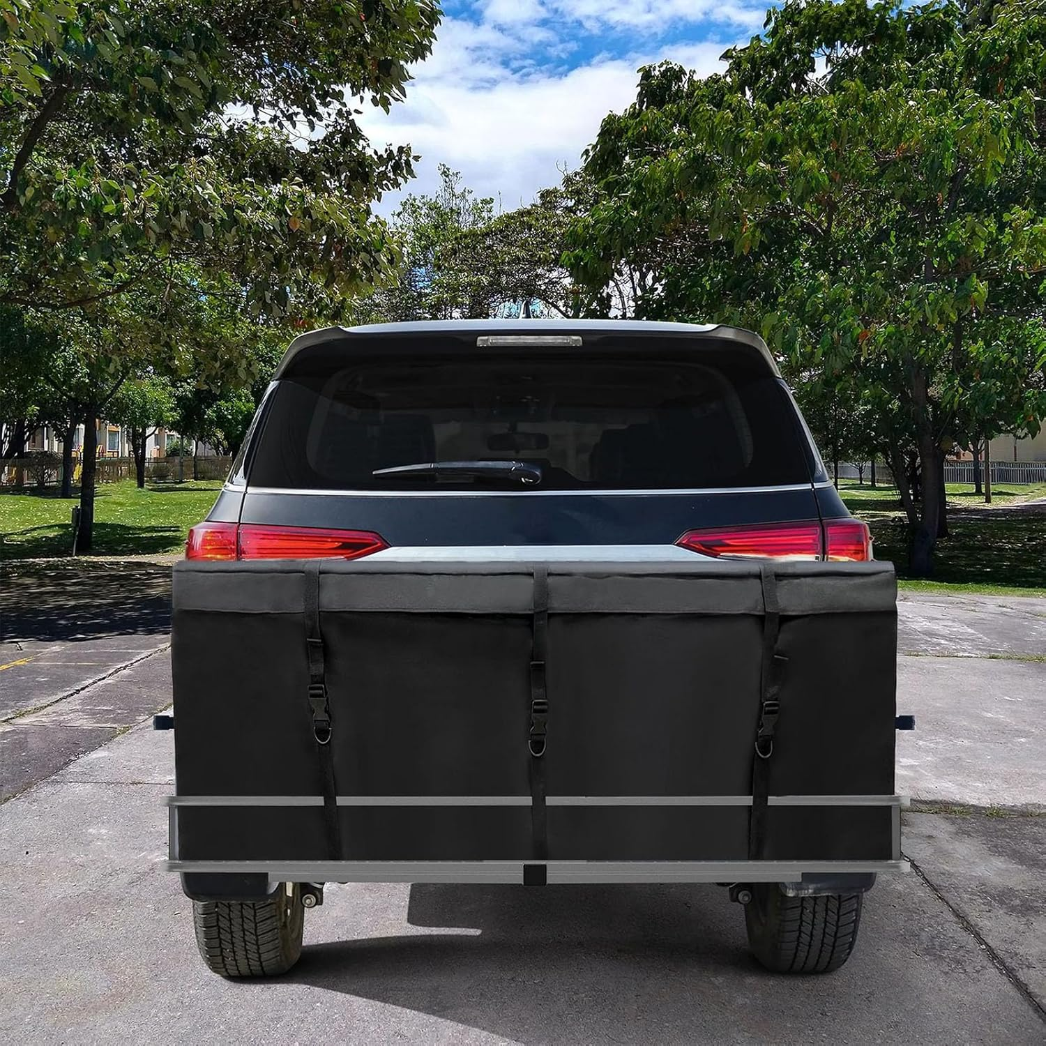 53In Waterproof Cargo Carrier Bag Universal Vehicle Organizer 600D Oxford Hitch Mount Storage for Suvs & Trucks image number 1