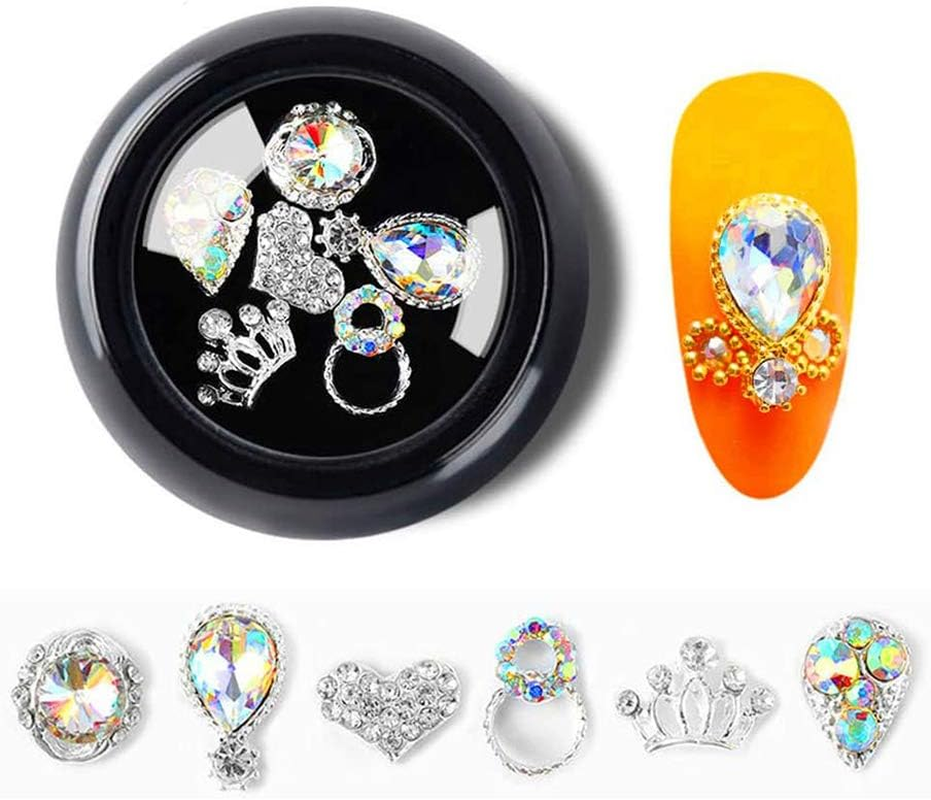 4 Boxes Rhinestone Nail Jewels 3D Bling Crystal Art Accessories Decoration Nail image number 3