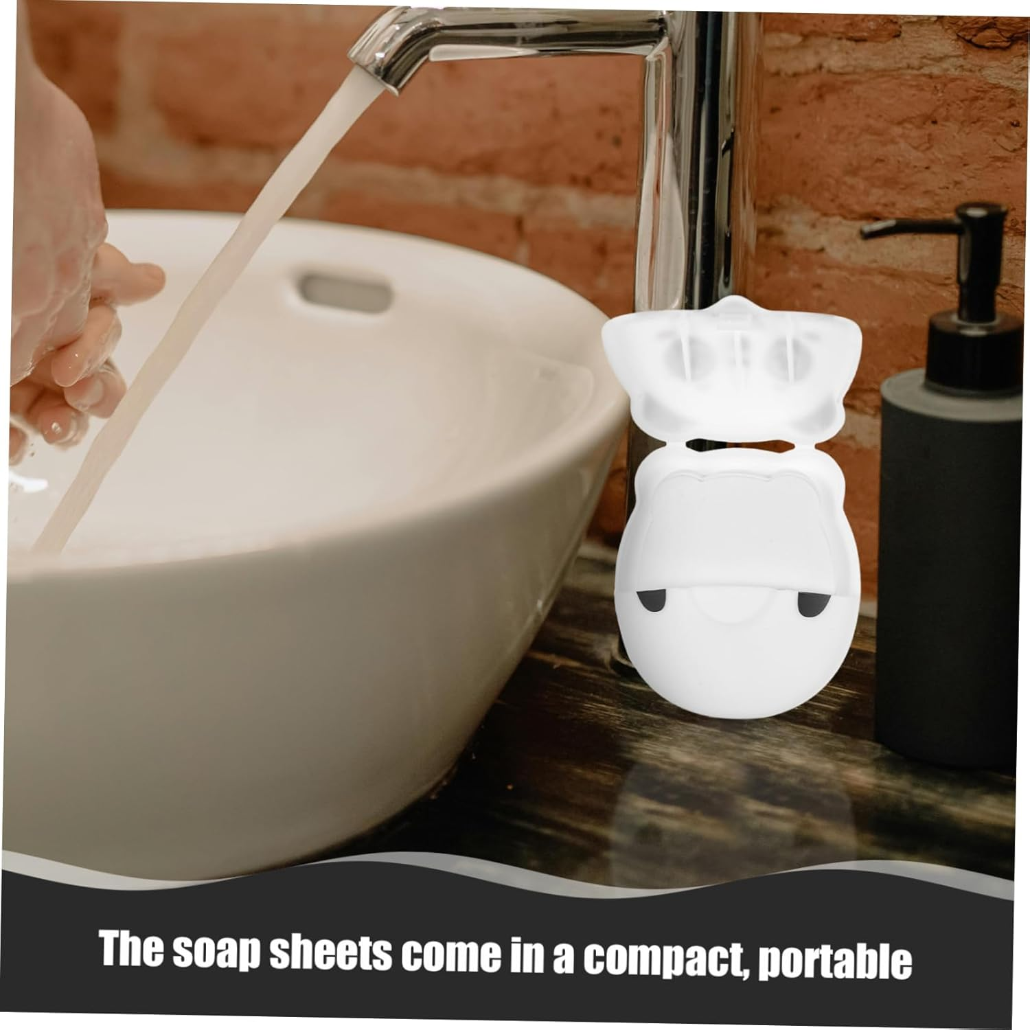 Parliky Portable Disposable Soap Paper Sheets for Hand Washing Cute Travel Mini Soap Flakes in Box for Outdoor Adventures and Camping image number 1