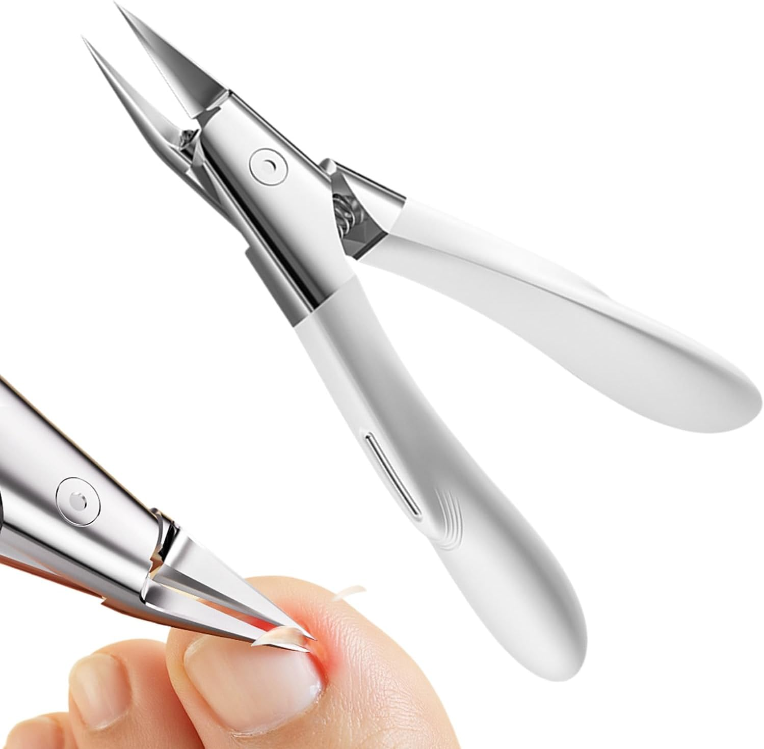 Angled Nail Clippers - Precise Toenail Trimmer | Portable Travel Ingrown Fingernail Cutter for Manicure Pedicure Women Men Seniors Kids Salon image number 1