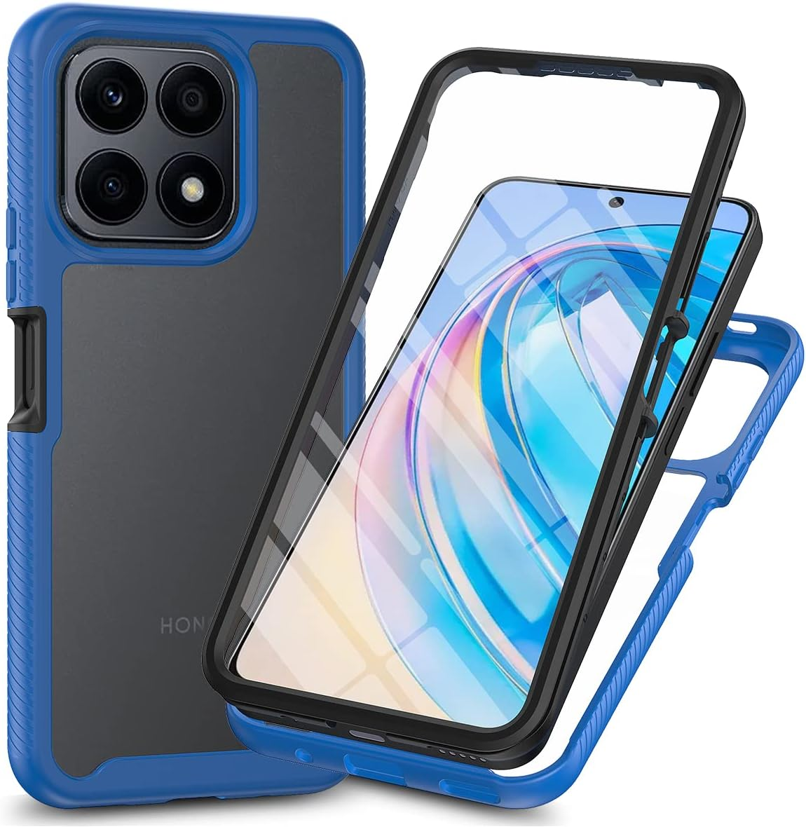 Ronrun for Motorola Moto G84 Case, with Built-In Screen Protector 360&deg; Full Body Shockproof Protection Armour Slim Fit Cover for Motorola Moto G84 Black