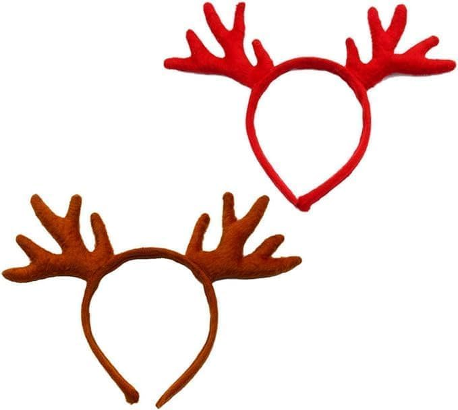 2Pcs Halloween Christmas Party Headbands Cute Reindeer Antlers Hairbands Hair Hoops Headpiece for Man Woman image number 4