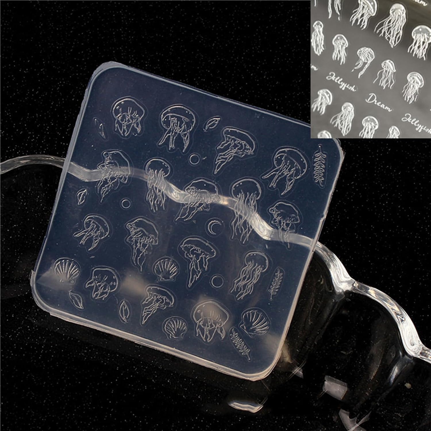 Nail Art Silicone Mold - Sturdy & Reusable Rose & Butterfly Designs for DIY Nails, Nail Salon, Professional Use image number 3