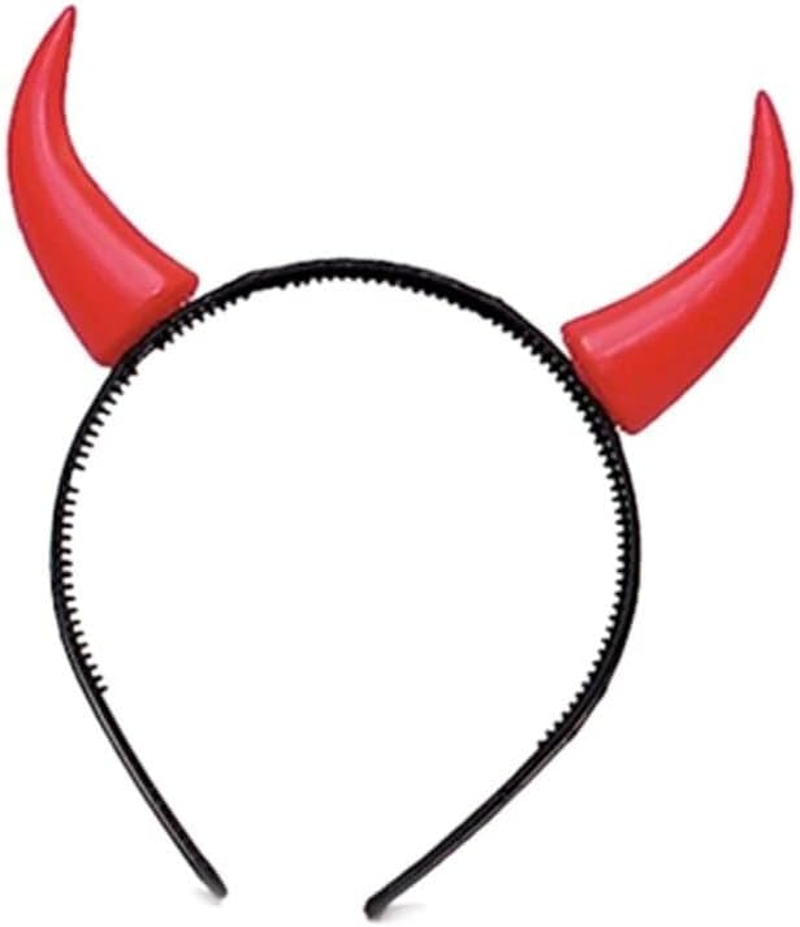 Plastic Devil Horns on Headband image number 1