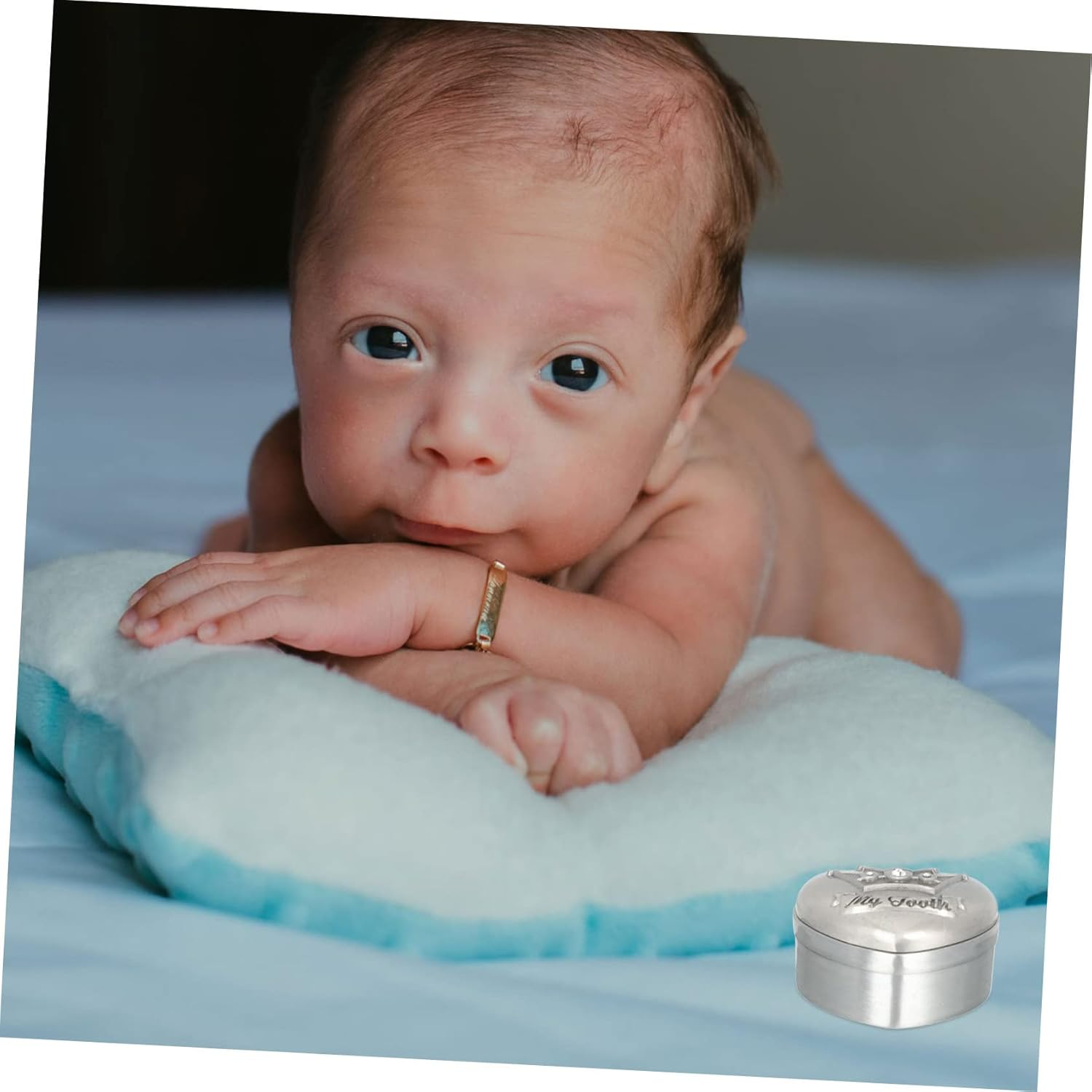 2Pcs Box Tooth Box Alloy Tooth Holder for Keepsake Collection for Boys Lightweight Storage for Cherished Childhood Memories image number 3