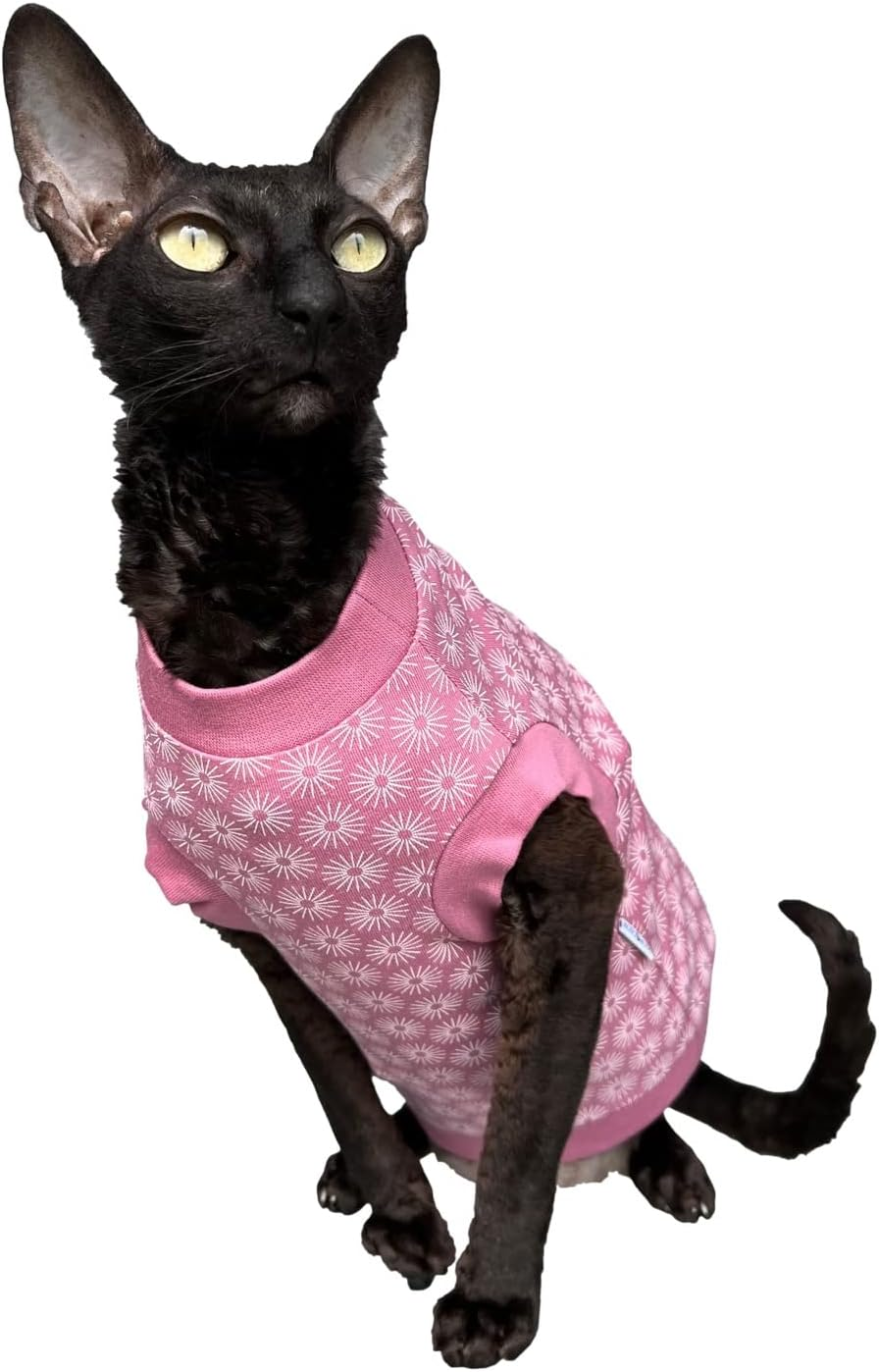 Kotomoda Cat'S T-Shirt Pink Spring for Sphynx and Naked Cats (X-Large) image number 6