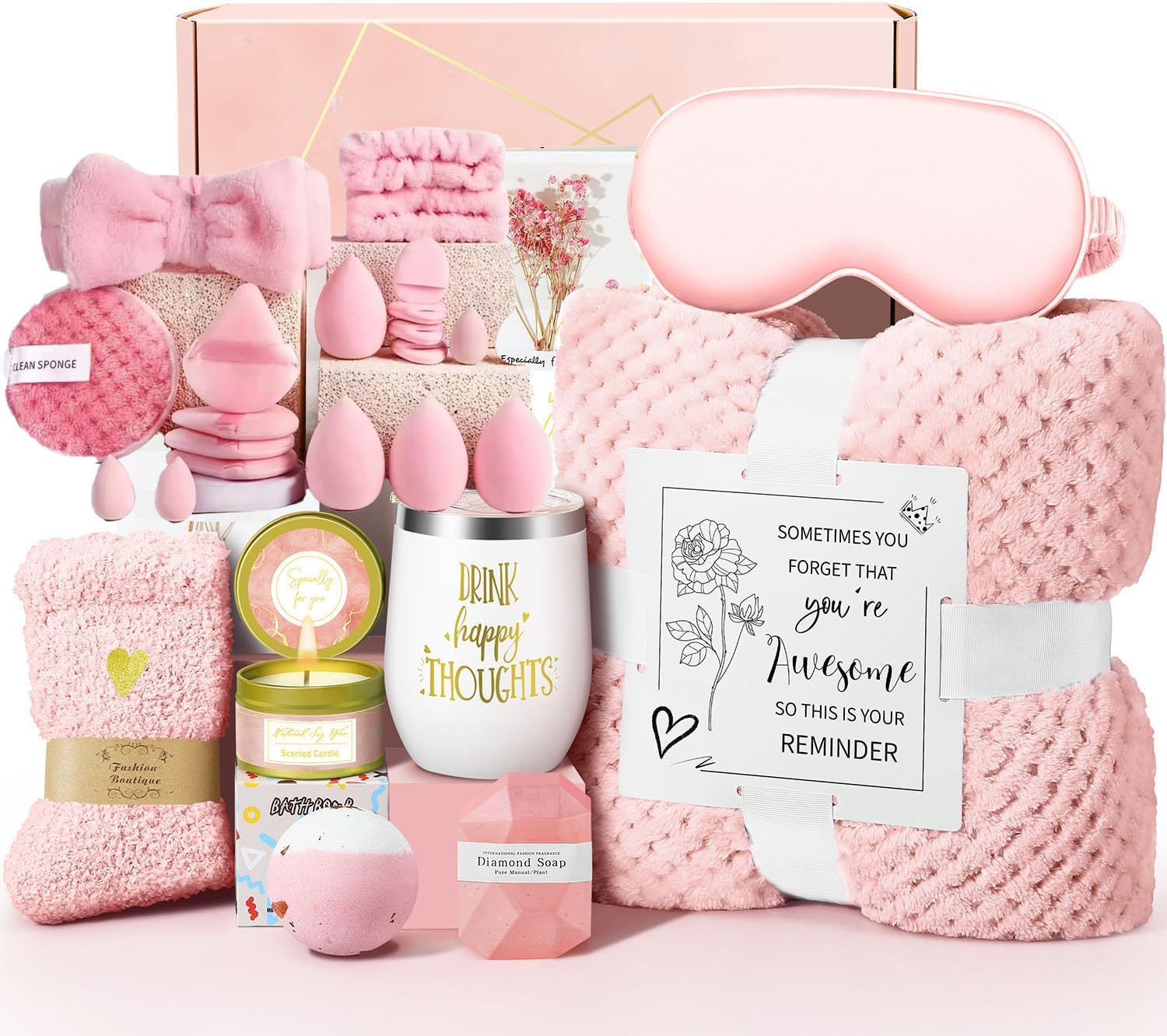 Happy Birthday Gifts for Women Mom Her Friend Sister Wife Grandma, Self Care Gifts Get Well Gifts Unique Relaxing Spa Gift Basket Set, Mothers Day Gifts for Mom Wife Grandma Daughter Friends Sister image number 5