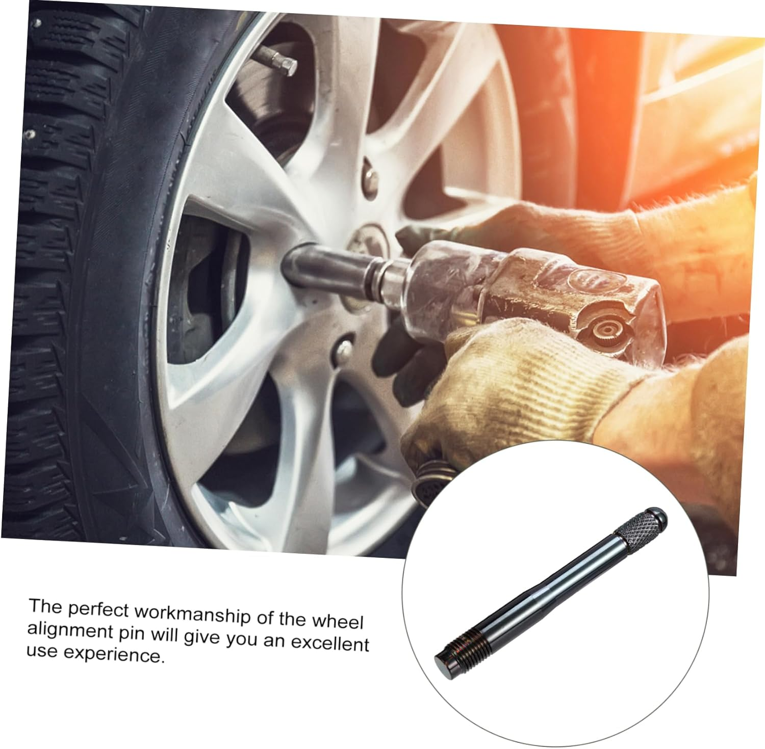 MUCKLILY 2Pcs Stainless Steel Wheel Alignment Pin for Car Tire Positioning Practical Wheel Mounting Aid for Alignment Tool Use in Automotive Maintenance image number 5